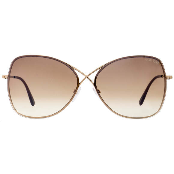 Tom Ford Butterfly Sunglasses TF250 Colette 28F Rose Gold FT0250 - Picture 2 of 3